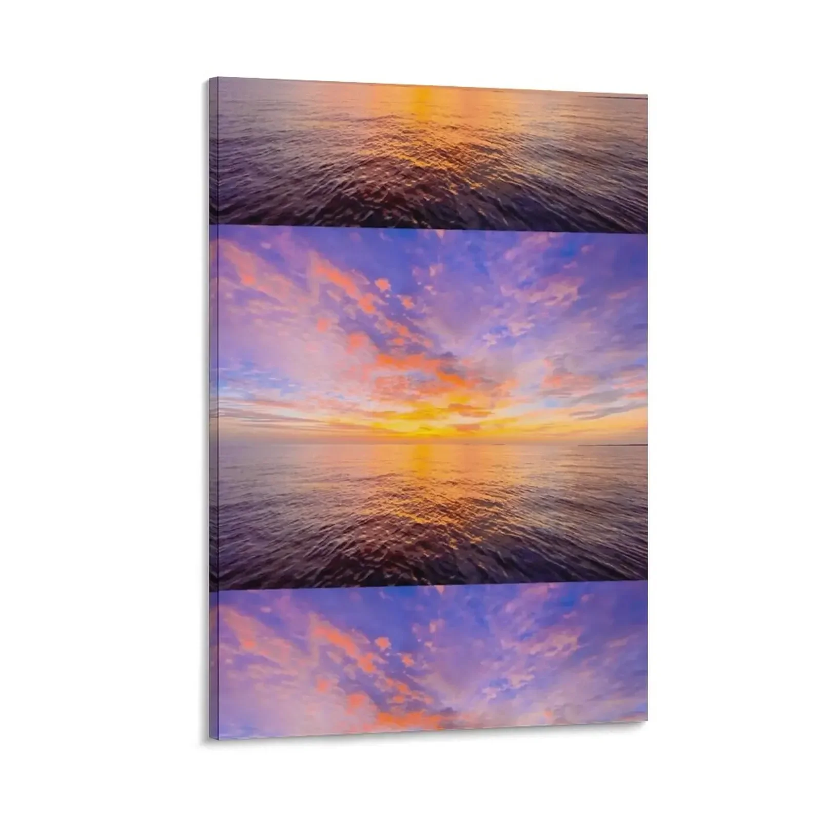 

Maldives Purple Tropical Ocean Sunset Canvas Painting aesthetic room decoration wall art Paintings