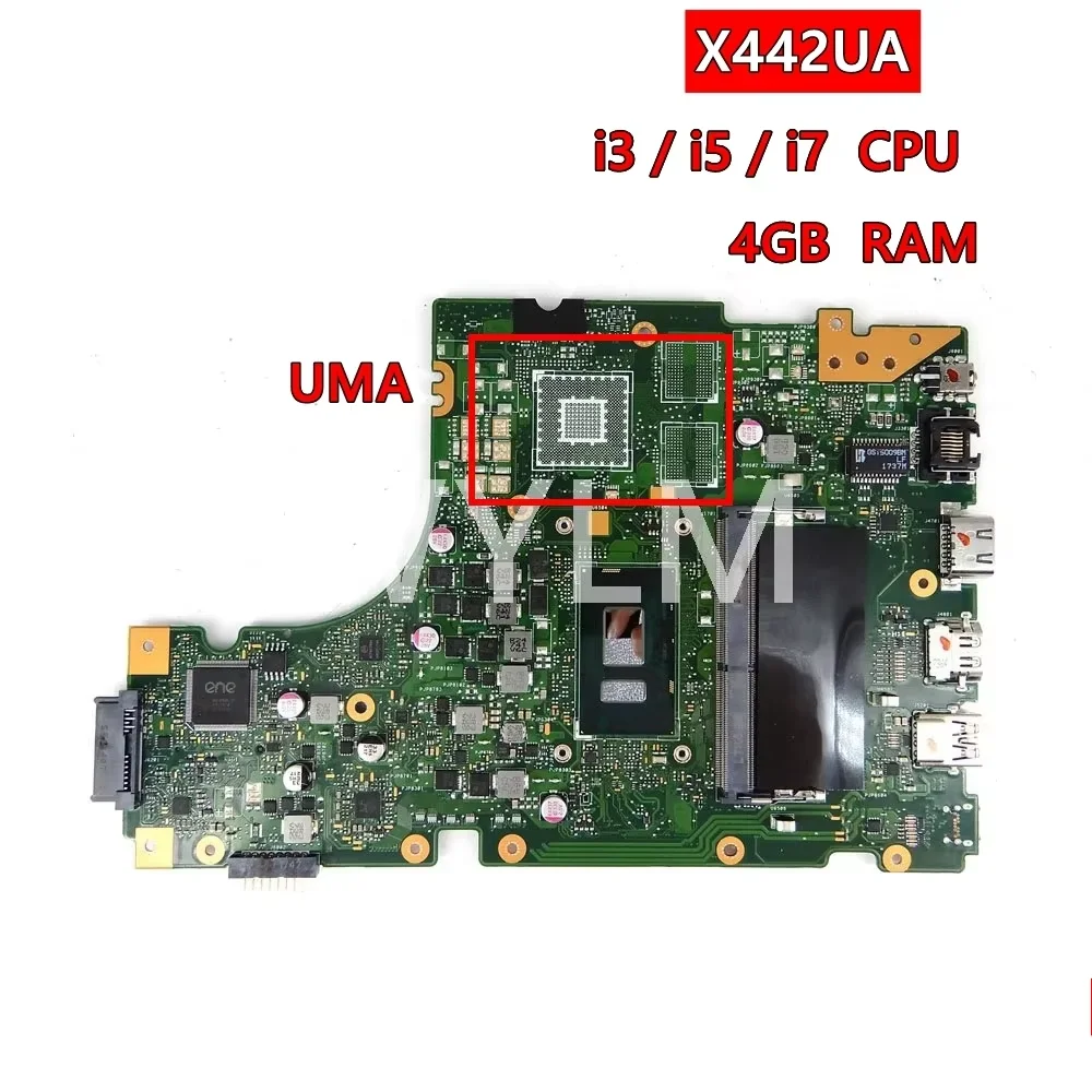 X442UA i3/i5/i7 CPU 4GB RAM Mainboard For Asus X442U X442UQR X442UN X442UNR X442UF X442UR A480U X442UA Laptop Motherboard Tested