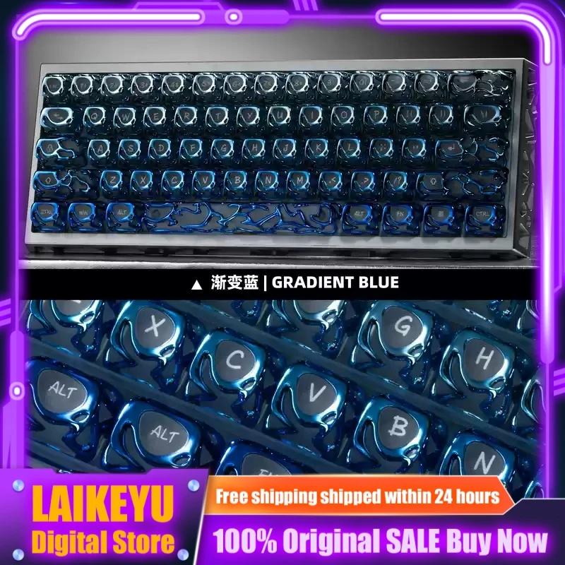 XVX Venom keycaps metal texture hollow fog transparent personality