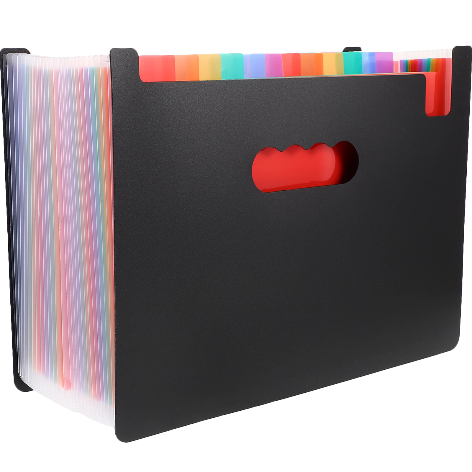 

Rainbow Accordion Folder Expanding Organizer Portable Document Storage Bag Multi-Grid Office File Holder Household Receipt