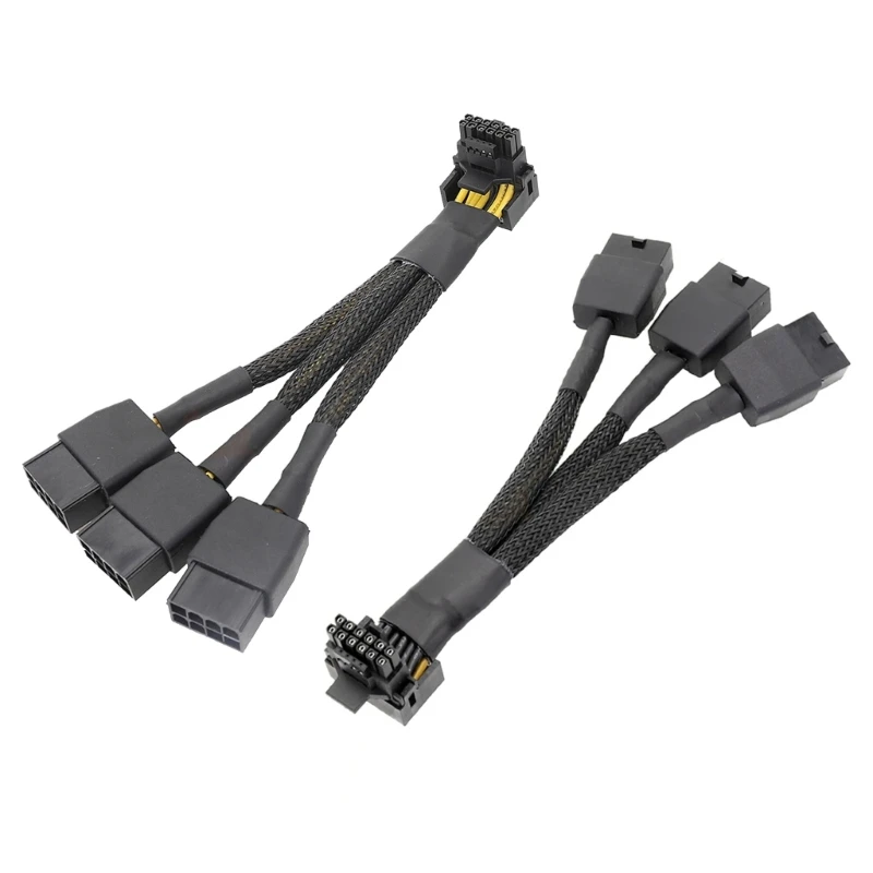 

896F 3x8pin 8PIN to 16Pin 12VHPWR GPU Cable 16Pin 12+4Pin Power Supply Adapter GPU Power Cable 16Pin Connector GPU Extension