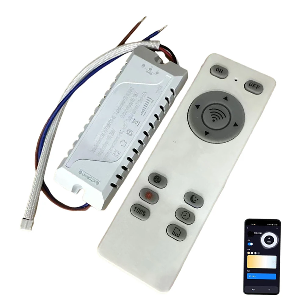 WiFi LED Driver Power Supply for Ceiling Lights Dual Color Temperature Control 12-24W up to 80-120W Output Range