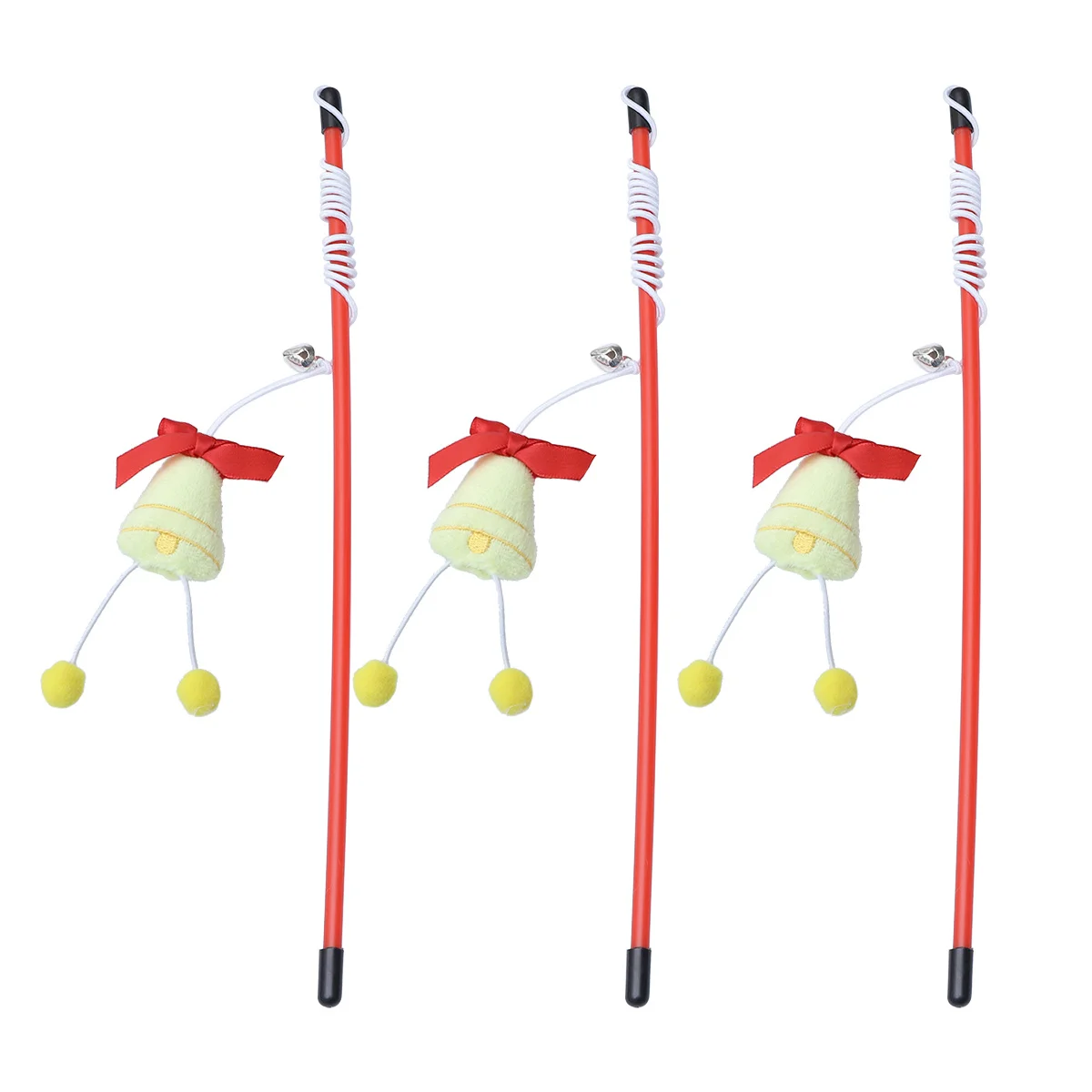 

3Pcs Christmas Themed Cat Tease Stick Interactive Hunting Training Wand Funny Pet Supplies Exercise Cat Teasing Stick