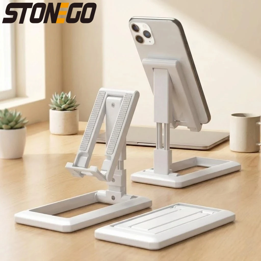 

Adjustable Foldable Phone Tablet Holder Stand 4-97 Inch Multifunction Desktop Bracket Support Adjustable Angle