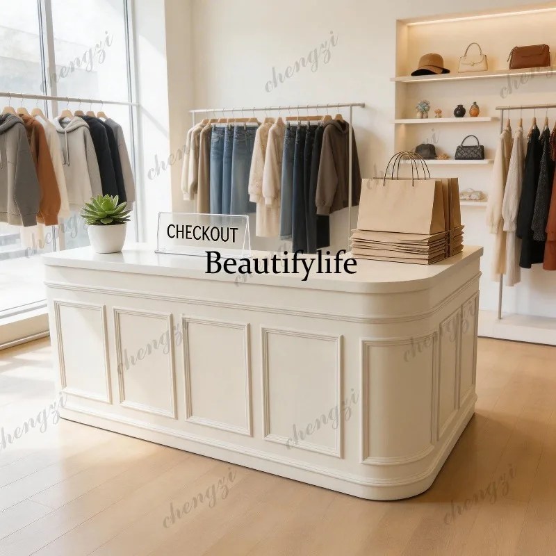 Corner cashier, front desk paint clothing store bar cake shop, milk tea shop French counter