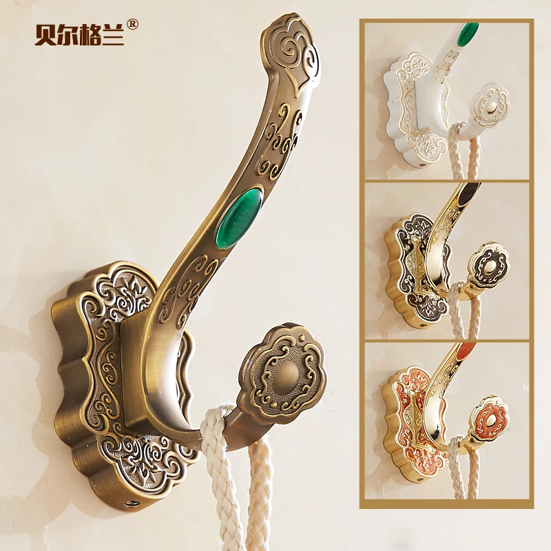 Wyj Antique Clothes Hook behind Door Creative Coat and Hat Hook Retro Bathroom Single Coat Hook