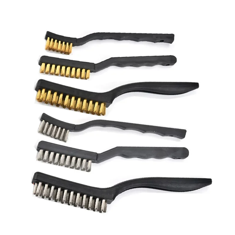 2 spazzole metalliche, spazzole metalliche e spazzole in rame, in acciaio inox, per rimuovere la ruggine, rimuovere gli strumenti di pulizia, parti meccaniche, accessori per la pulizia