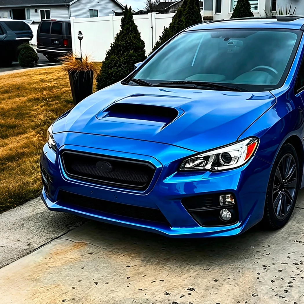 Front Upper Bumper Hood Mesh Grills For Subaru WRX STI VA 2014 2015 2016 Front Bumper Grille Racing Grill view 4