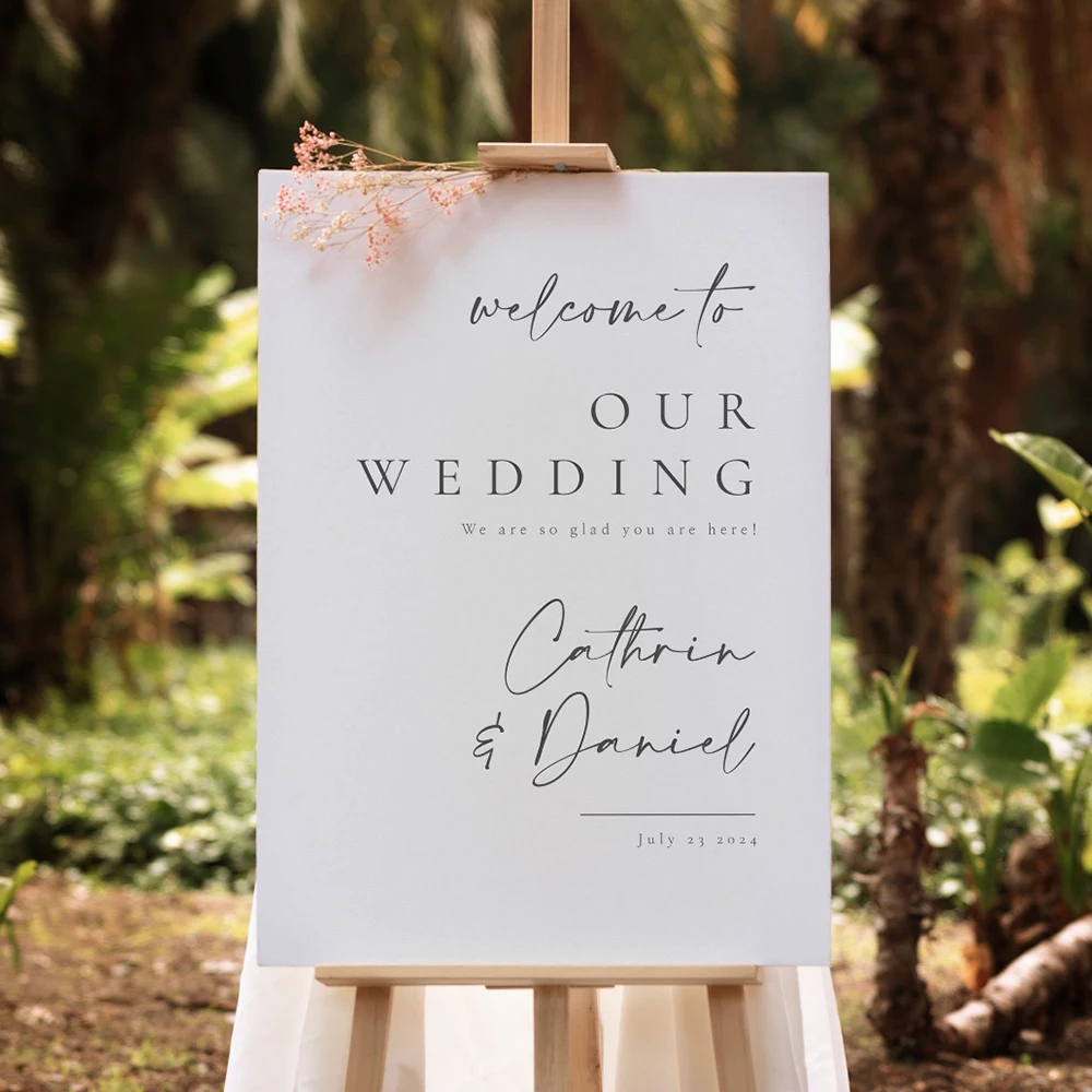 

Welcome Party Vinyl Stickers Wedding Decal Custom Name DIY Mirror Wedding Birthday Engagement Party Wall Stickers