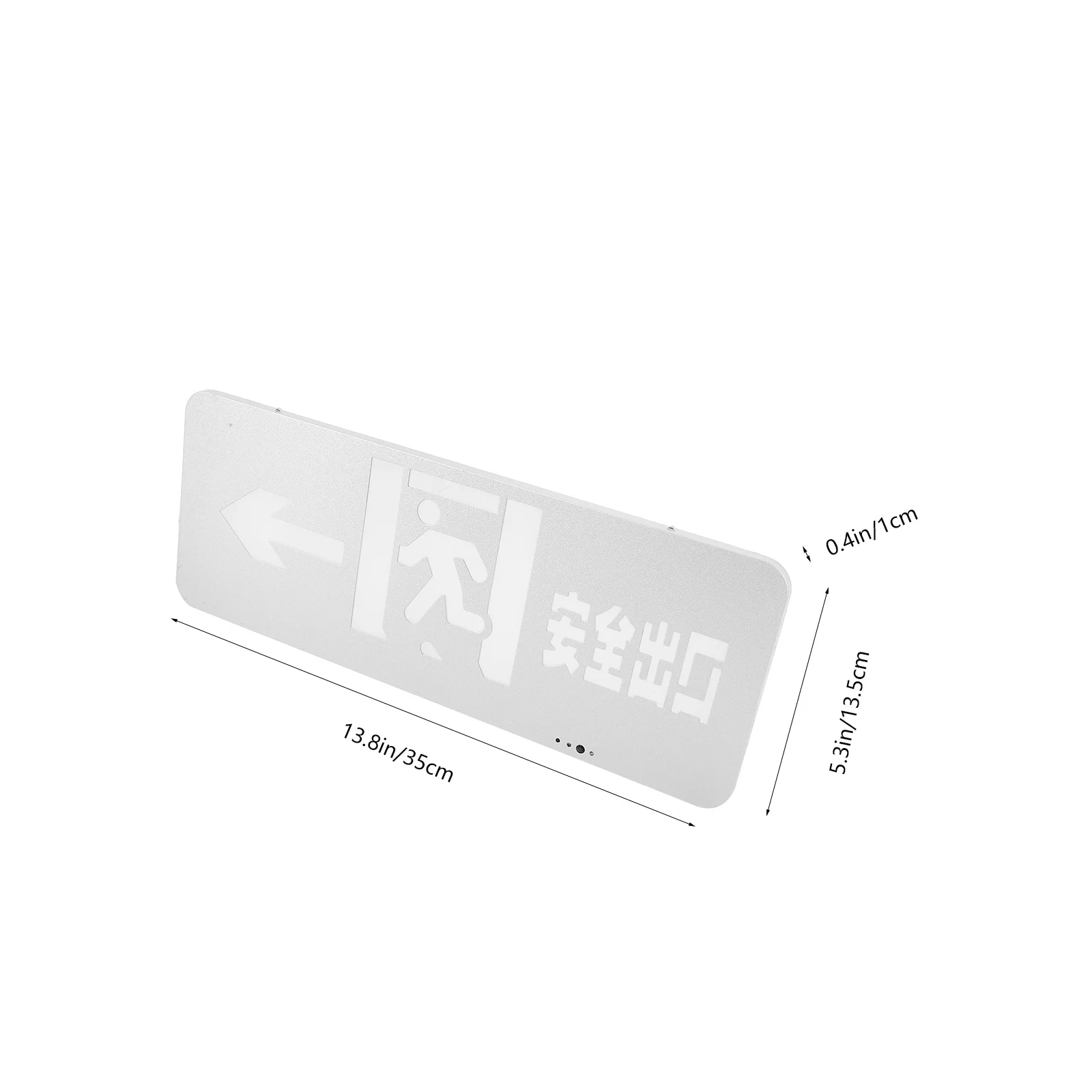 Hanging LED Exit Emergency Light Stainless Steel Safety Sign High Visibility Night Guidance Public Places Exit Sign