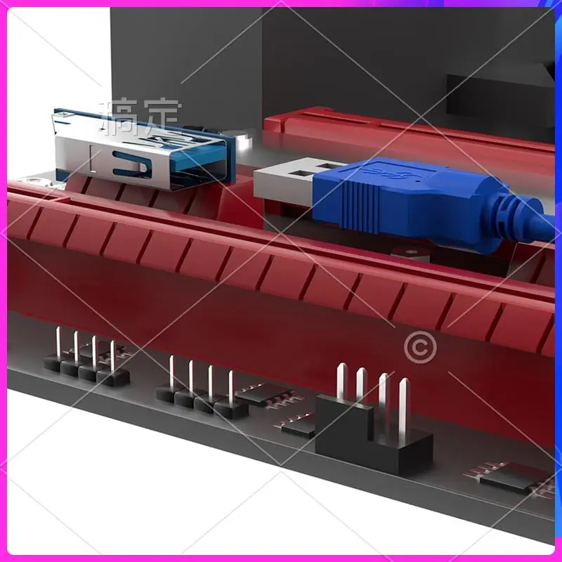 

AP-2 в 1 PCI Express PCI-E 1X до 1X/4X/8X/16X Riser Card с автоматической обесцвеченной светодиодной подсветкой