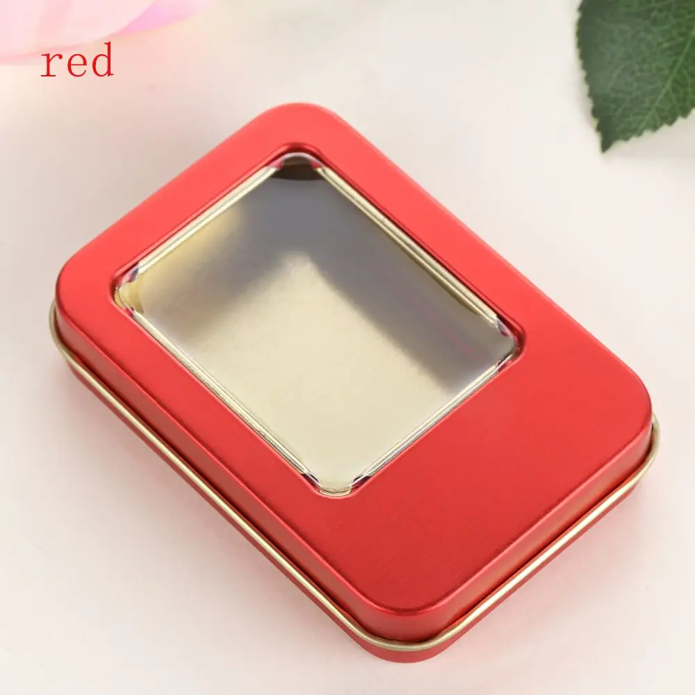 Rectangular Candy Key Earrings Metal Tin Can Box Storage Boxes Dampproof Containers Jewelry