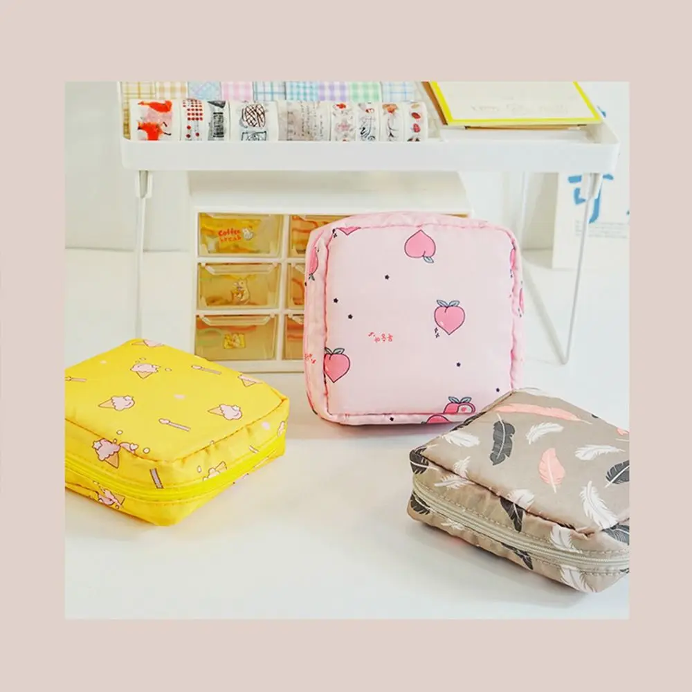 Napkin Credit Card Holder Headphone Case Makeup Organizer Tamper-Proof Storage Bag Change Purse Sanitary Bag Sanitary Mat Bag