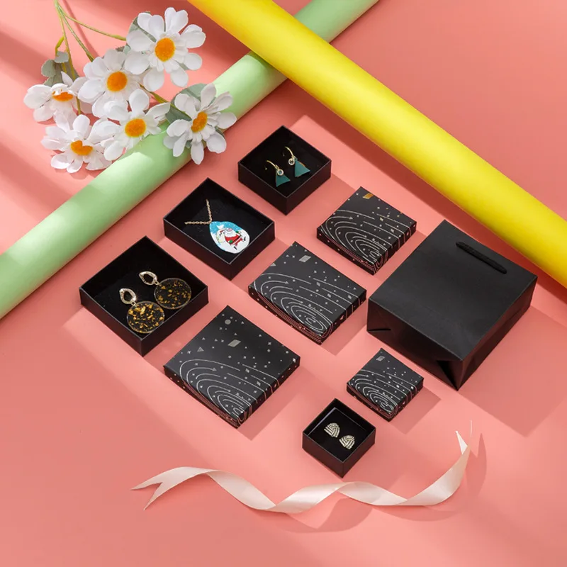 Customized. Cloud Tiandigai Jewelry Box Ear Stud Necklace Ring Bracelet Display Box Jewelry Box Small Box Packaging Box Set