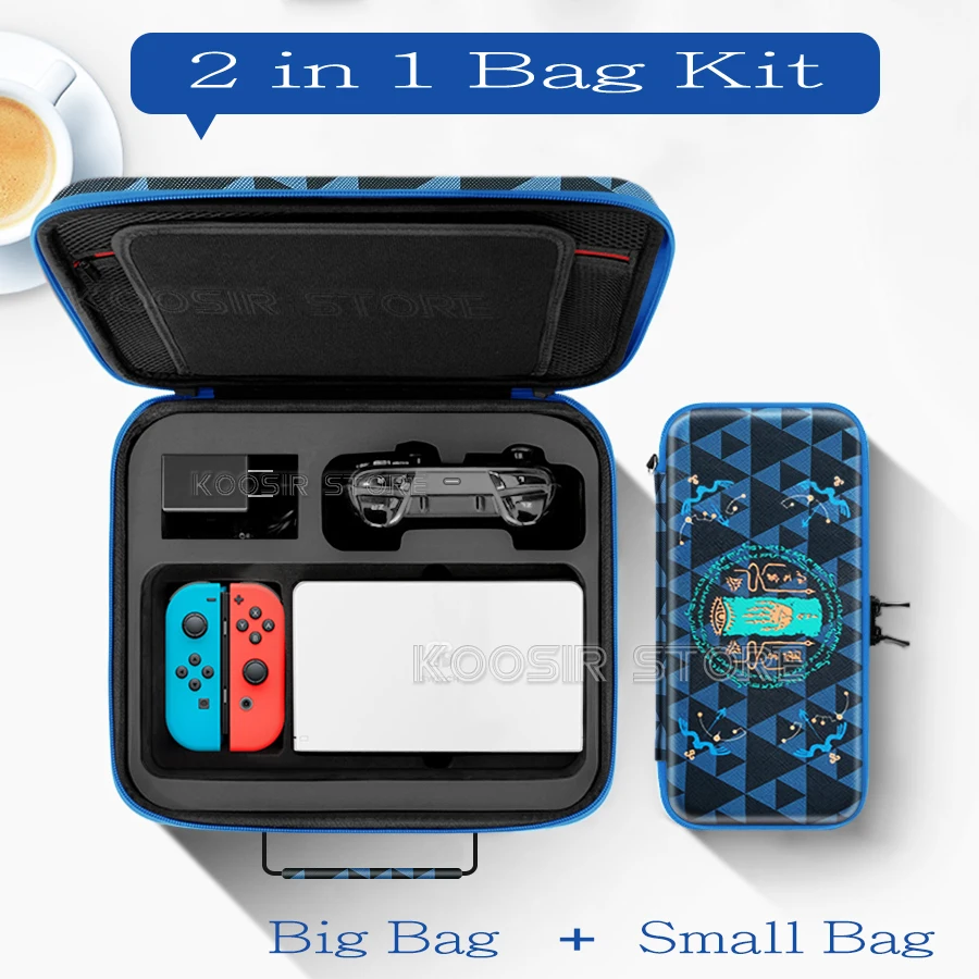 For Nintendo Switch OLED Storage Carrying Case Nintendo Switch Zelda Tears of The Kingdom Theme Hard Cover Shell Shoulder Bag