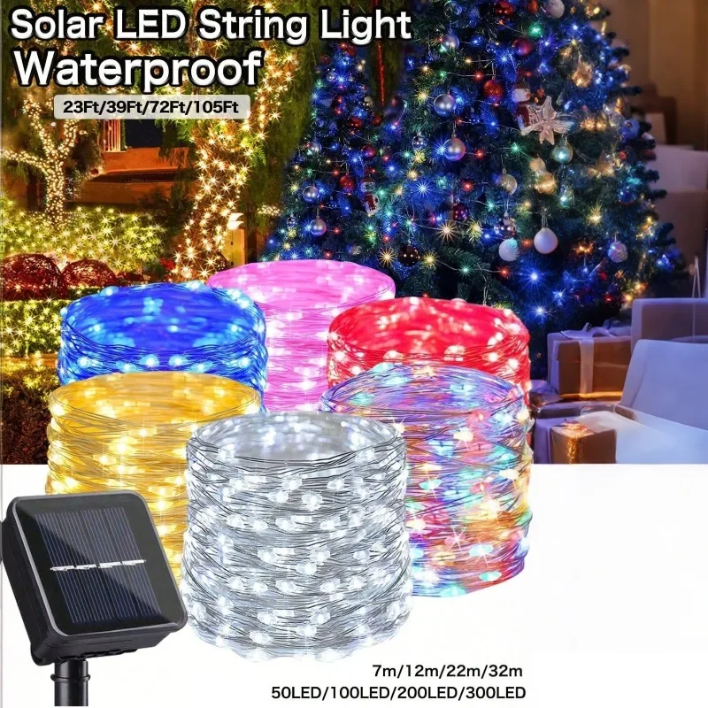 

Solar Fairy Light Waterproof 8 Modes of Light Suitable for Outdoor Garden Terrace Fence Wedding Party Decoration