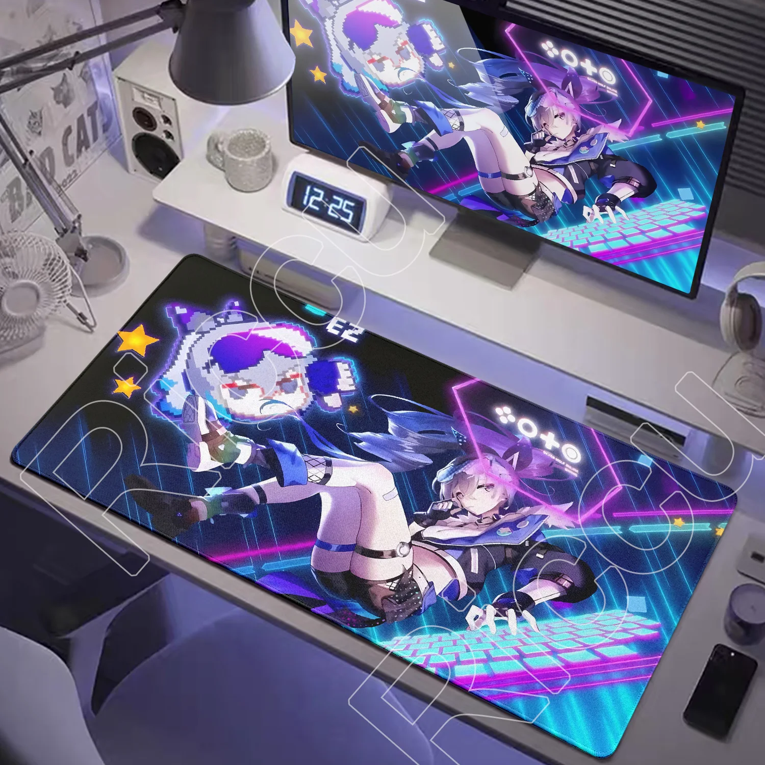 

XXL Large Silver Wolf Mouse Mat 2026 New Honkai Star Rail Non-slip Keyboard Pad Anime Girl Kawaii Design Mouse Pad for Gamers