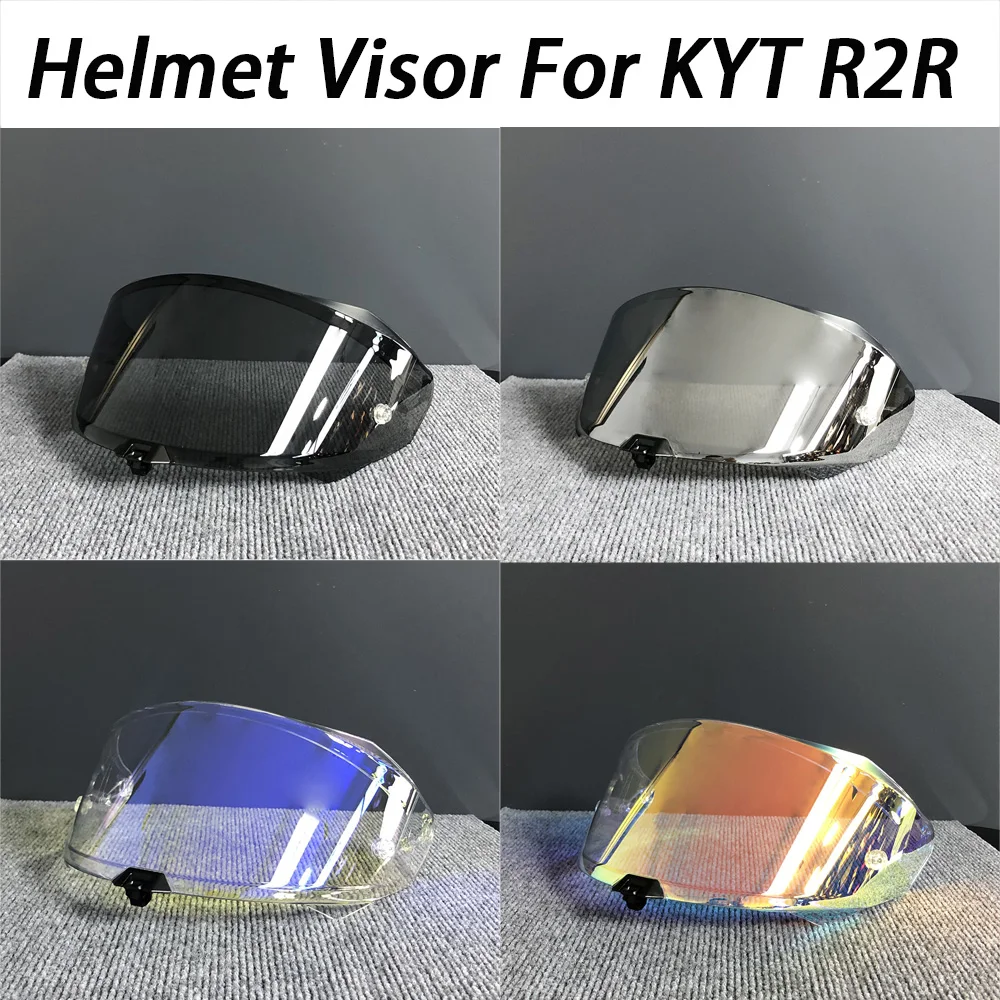 For KYT R2R Motorcycle helmet Visor Anti-UV PC Lens X803 Model Smoke Dark Replacement Visor