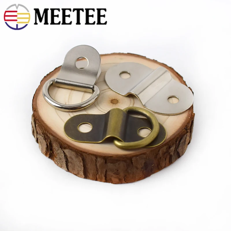 Meetee 4/10pcs fibbia ad anello in metallo D clip a U ponte ad arco per borse a mano appendiabiti in pelle accessori Hardware fai da te artigianato