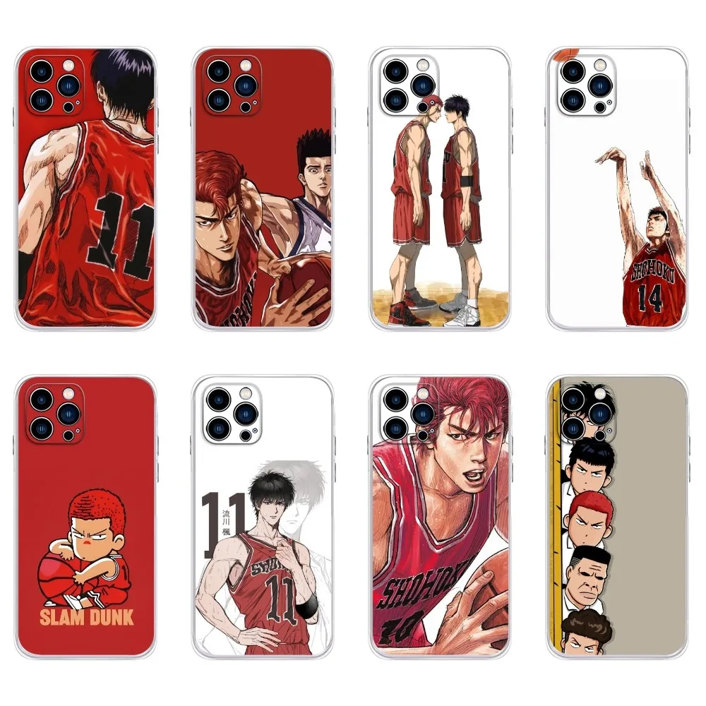 

S-SLAM D-DUNK Phone Case For IPhone 15,14,13,11,12 Pro Max Mini X XR XS 7,8 Plus SE Transparent Cover