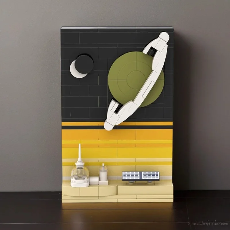 197ピース-moc宇宙探査物語-エイジ-タイタンベースモデル-テクノロジーdiy組み立てビルディングブロック-ディスプレイ-誕生日プレゼント-ビルディングセット
