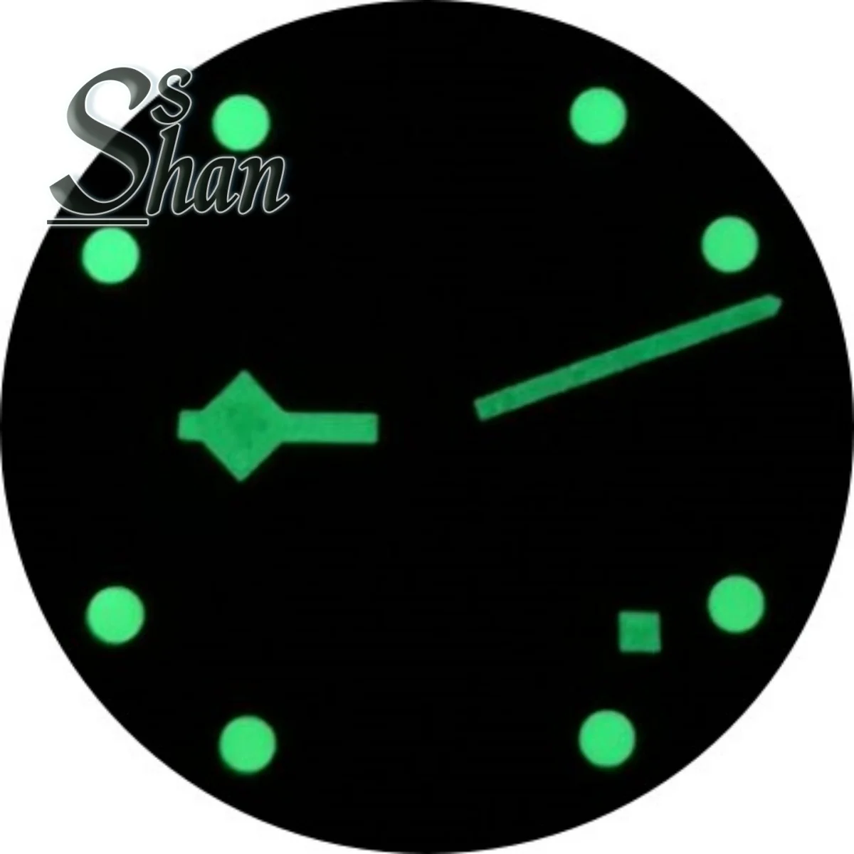 High-quality black 29mm watch dial with green luminous suitable for NH35 NH36 ETA2824  Miyota Mingzhu movement replacement parts