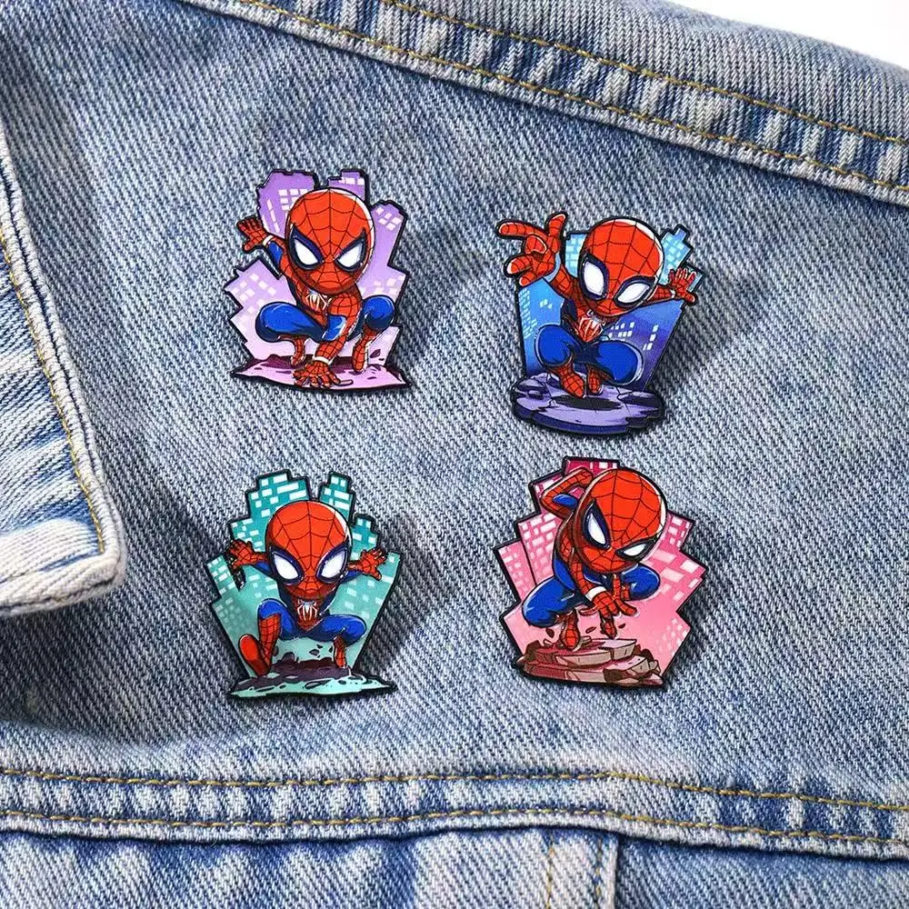 4 Peças Broche de Personagem de Anime Fofo, Pin de Esmalte Personalizado, Acessórios de Metal para Mochila, Roupa e Joias, Presente