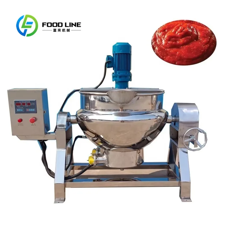 Línea de producción personalizada de salsa picante de pimiento rojo: máquina automática para hacer mermelada de chile y fruta