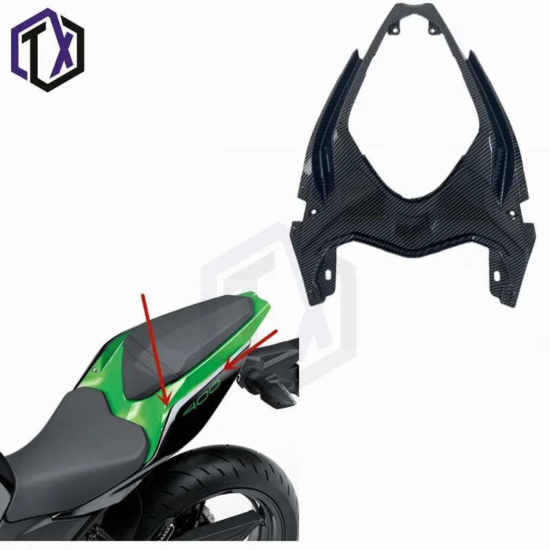 

Motorcycle carbon fiber paint Rear tail cover plate rear tail side panel fairing ABS kit for Kawasaki Z400 2018, 2020, 2021,2022