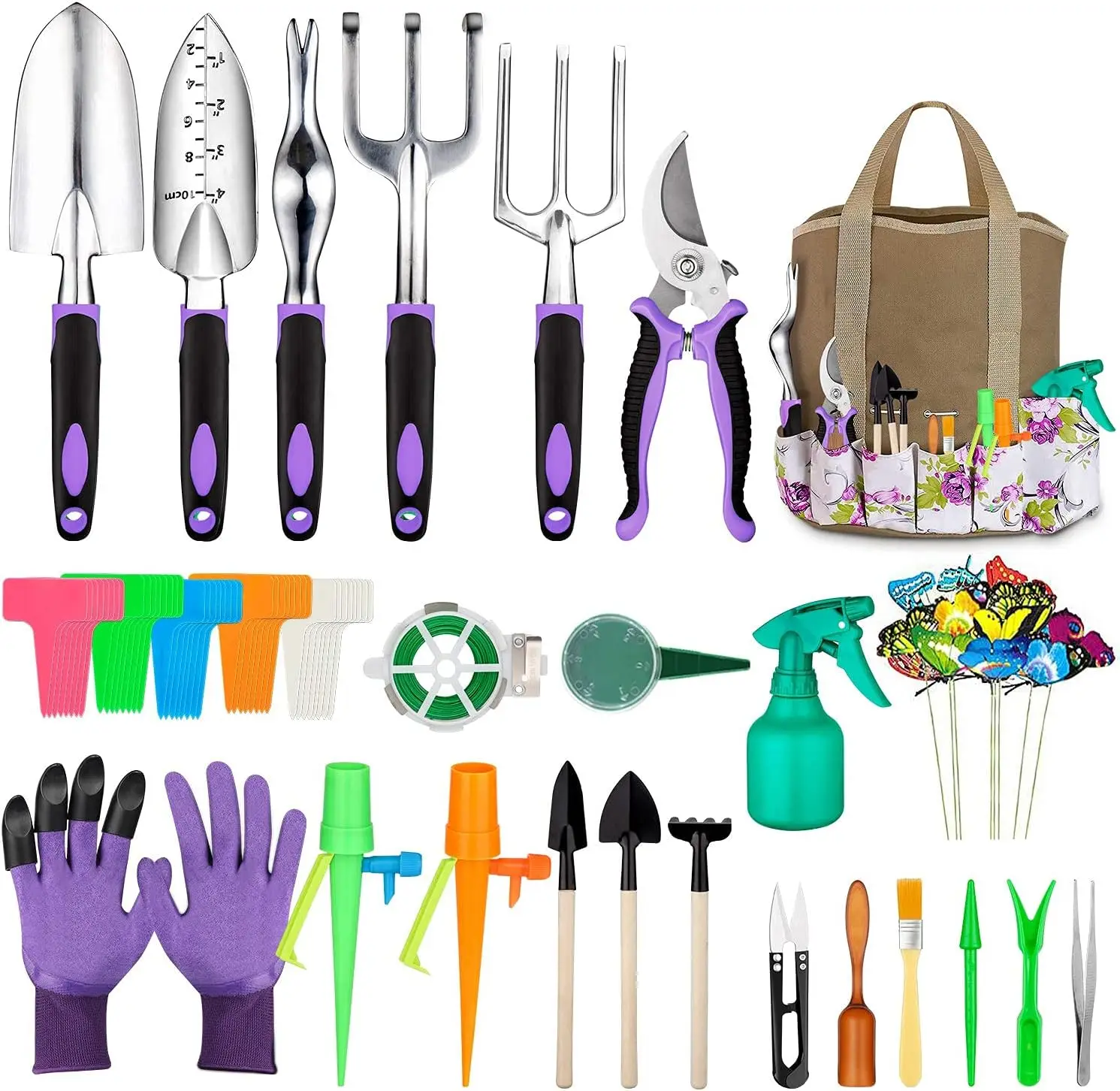 Gardening Supplies Succulent Tools Set Included, Heavy Duty Aluminum Gardening Kit for Gardening, Non-Slip Ergonomic