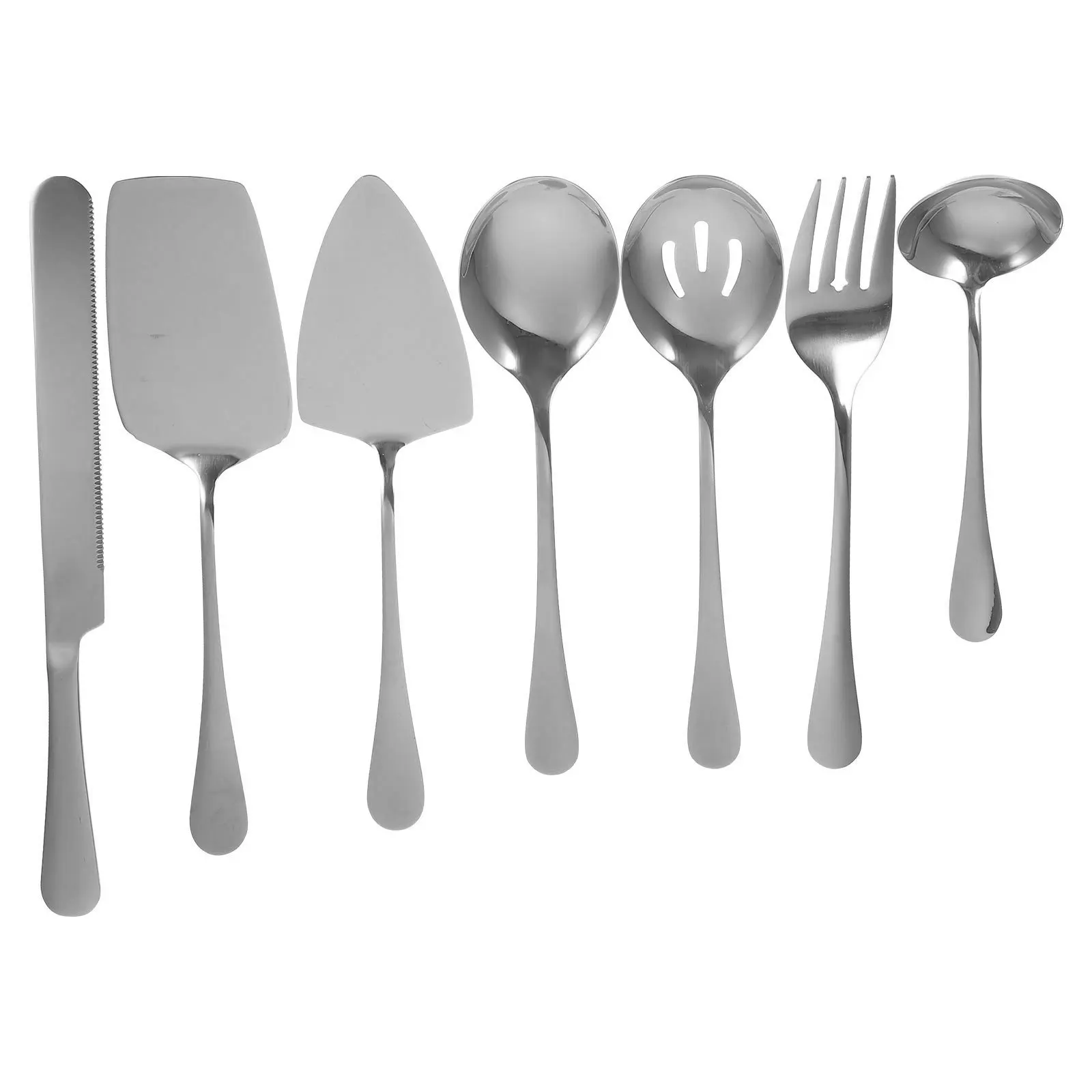 

1Set Cake Cutter and Server Set Stainless Steel Tableware Exquisite Cutlery Set for Party Wedding Home Restaurant Bakery