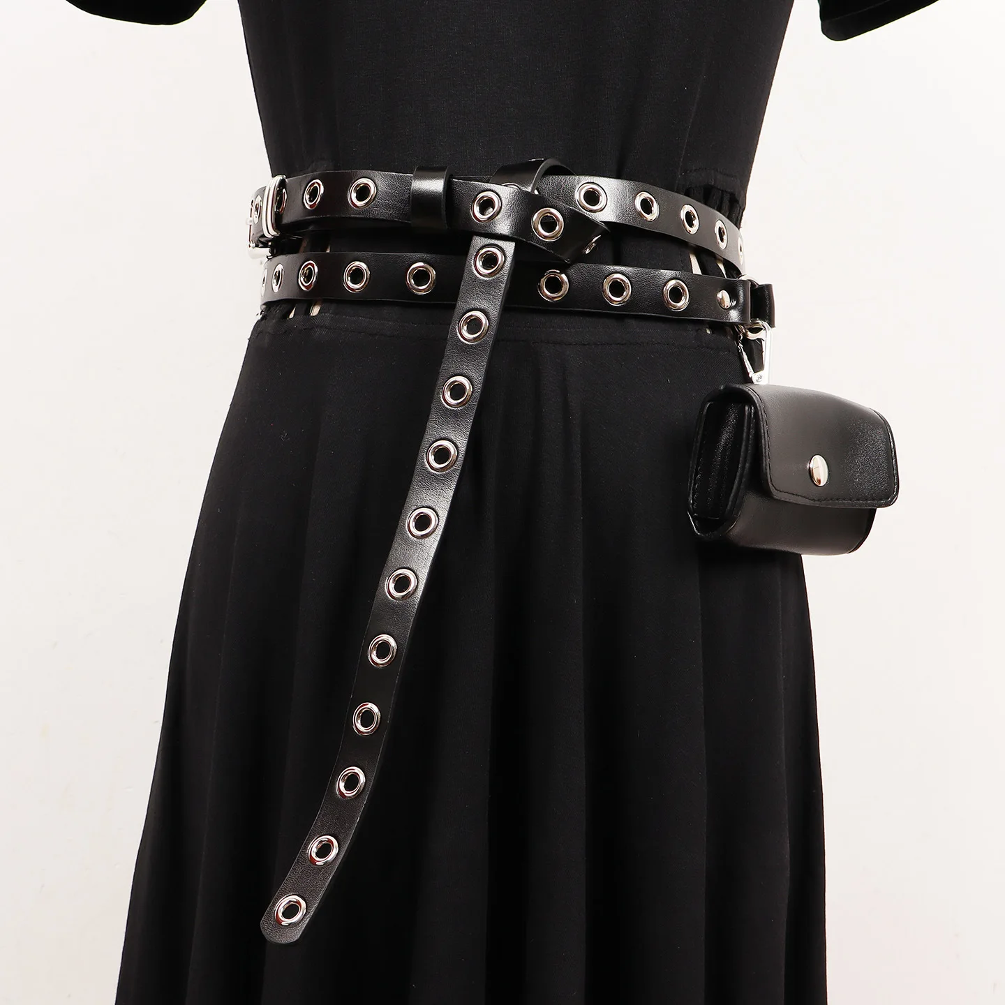 

niche Designer Vintage Cowhide Leather Waist Bag New Women's Fashion Versatile Decorative Accessories Lipstick Belt Bags