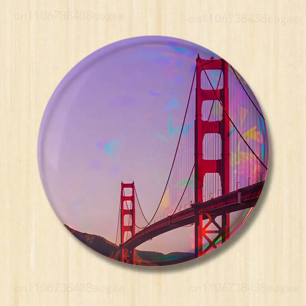 Golden Gate Bridge  Badges 25 32 44 58 75 mm Cartoon Brooches Cosplay Pins Backpack Shoes Hat Accessories Lover Gifts view 4