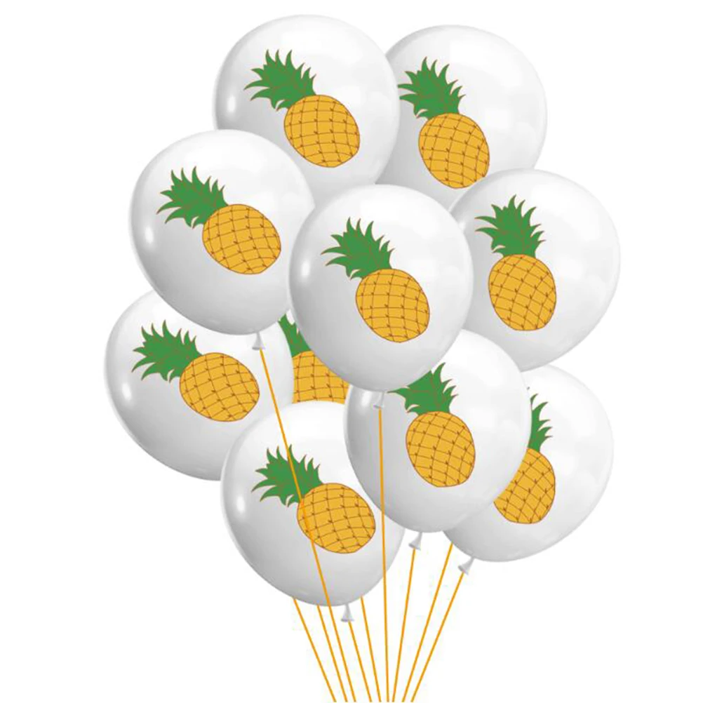 

15 Pcs Pineapple Balloon Combination Party Supplies Ballons Accessories Sequin Summer Hawaii Balloons