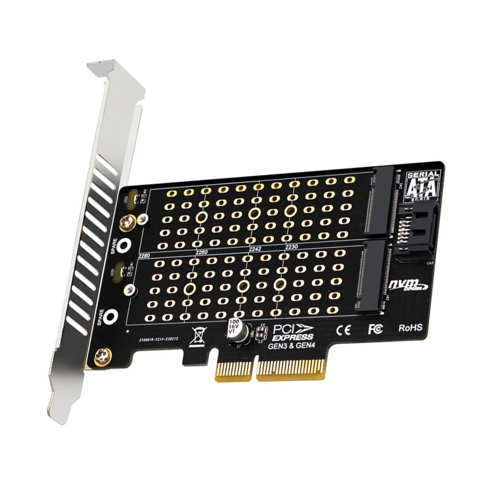 

Портативная док-карта расширения с двумя отсеками, адаптер Mini SSD к PCIE SATA, скорость передачи 32 Гбит/с, адаптер SATA для M.2 NVMe NGFF
