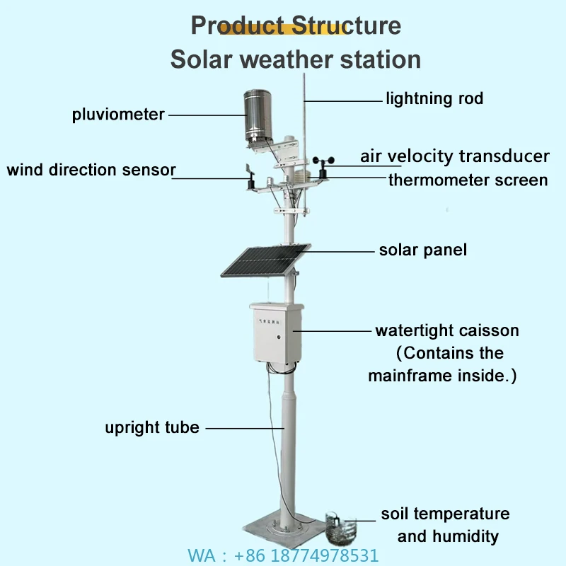 Monitoring Station with Meteorological SensorWireless Weather Station Complete Industrial Solar Weather