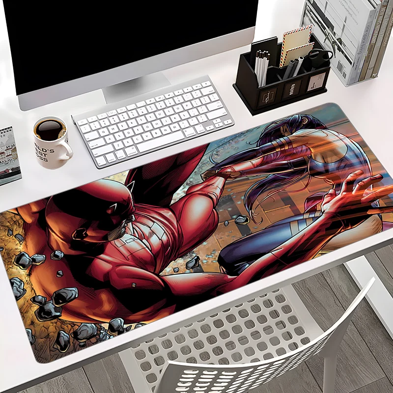 Keyboard Office Desk Mat Rubber Daredevil Cool Large Playmat XXL Mousepad Anti Slip Laptop Gaming Mouse Pad Gamer Table Carpet