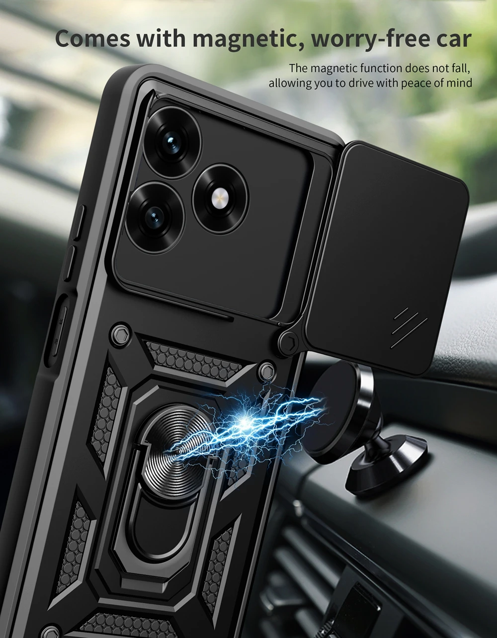 Armor Funda For Honor X5C HonorX5C Plus 4G Case Car Magnetic