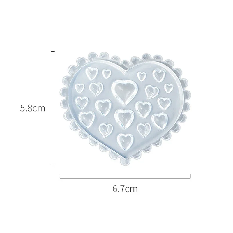 3D Acrylic Mold Rose Flower Heart Nail Art Decorations Nails DIY Design Love Bow Nail Art Nail Art Nail Mold Stamping Plate Manicure Mold