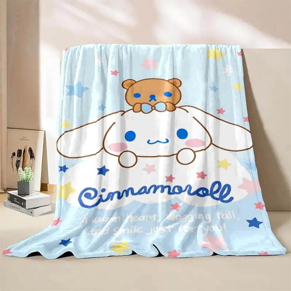 

Cinnamoroll Blanket Summer Winter Soft Fluffy Throw Pet Dog Kid Adult Quilt Sofa Bed Throw Break Blanket Travel Sheet Girls Gift