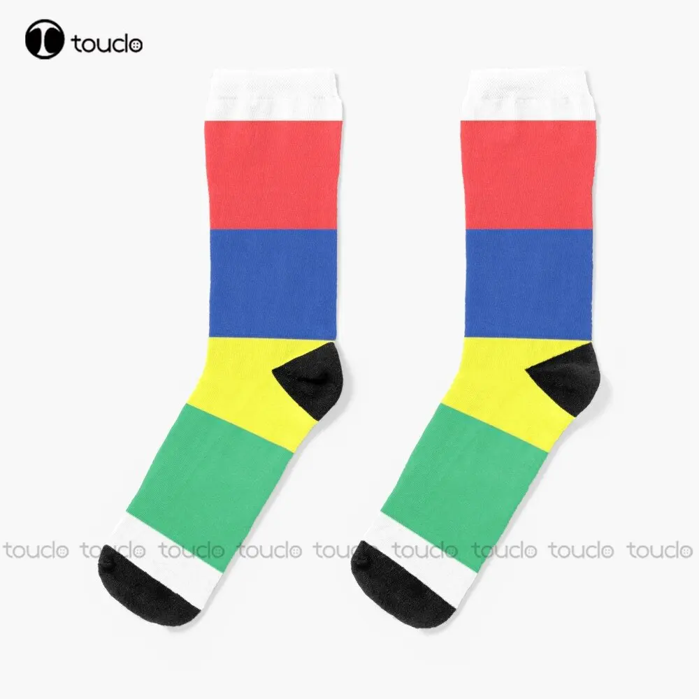 Mauritius The African Beauty And Home Of Chamarel Plains Socks Girls White Socks 360° Digital Print Custom Gift Streetwear