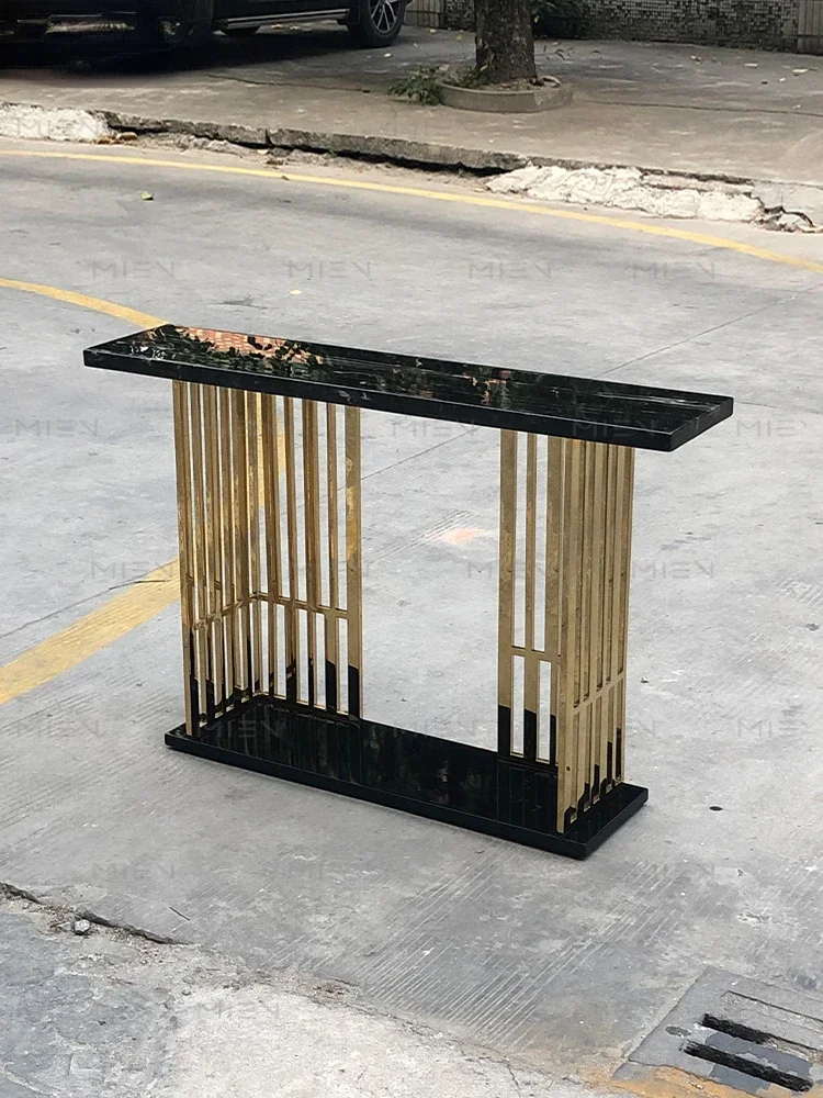 Hallway Table Metal Stainless Steel Electroplating Hallway Table