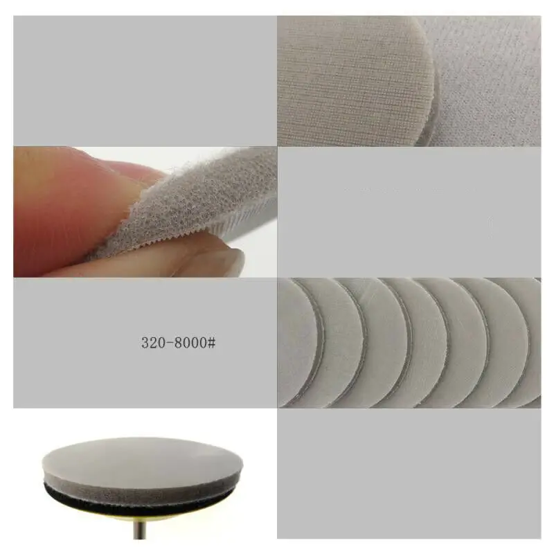 

3" Inch 75mm Wet And Dry Foam Sanding Pads Discs Hook&Loop Sponge Sandpaper 320-8000 Grit Aluminum Oxide Car Phone Jewelry