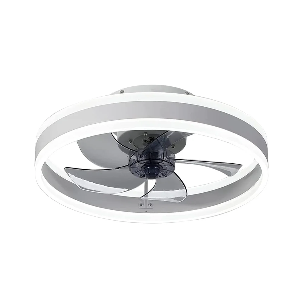 IRALAN Deckenventilator mit Licht, Fernbedienung, dimmbar, 6 Geschwindigkeiten, moderne LED-Deckenventilatoren mit niedrigem Profil, Lampe für Wohnzimmer, Schlafzimmer