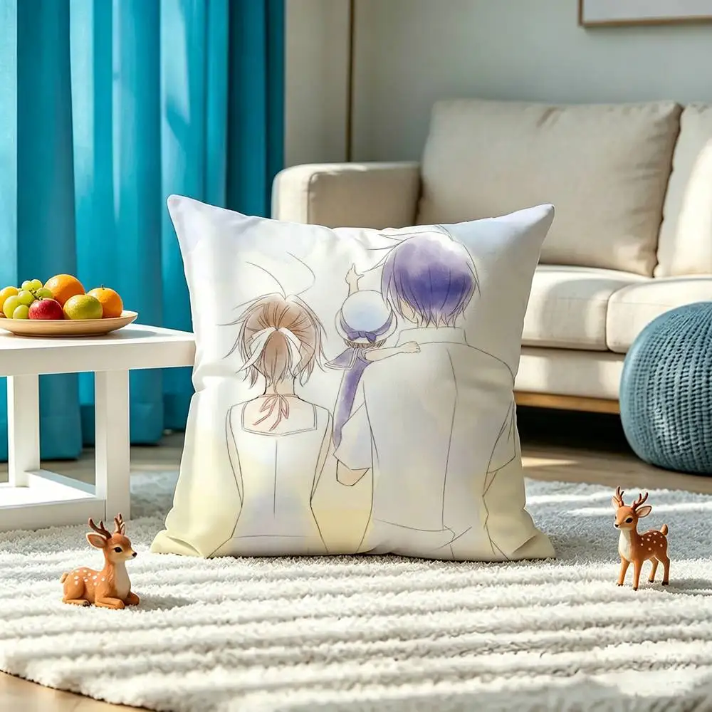 C-Clannad After Story Pillow Case Square Double-Sided Sofa Cushion Cover Bedroom Bedside Pillow