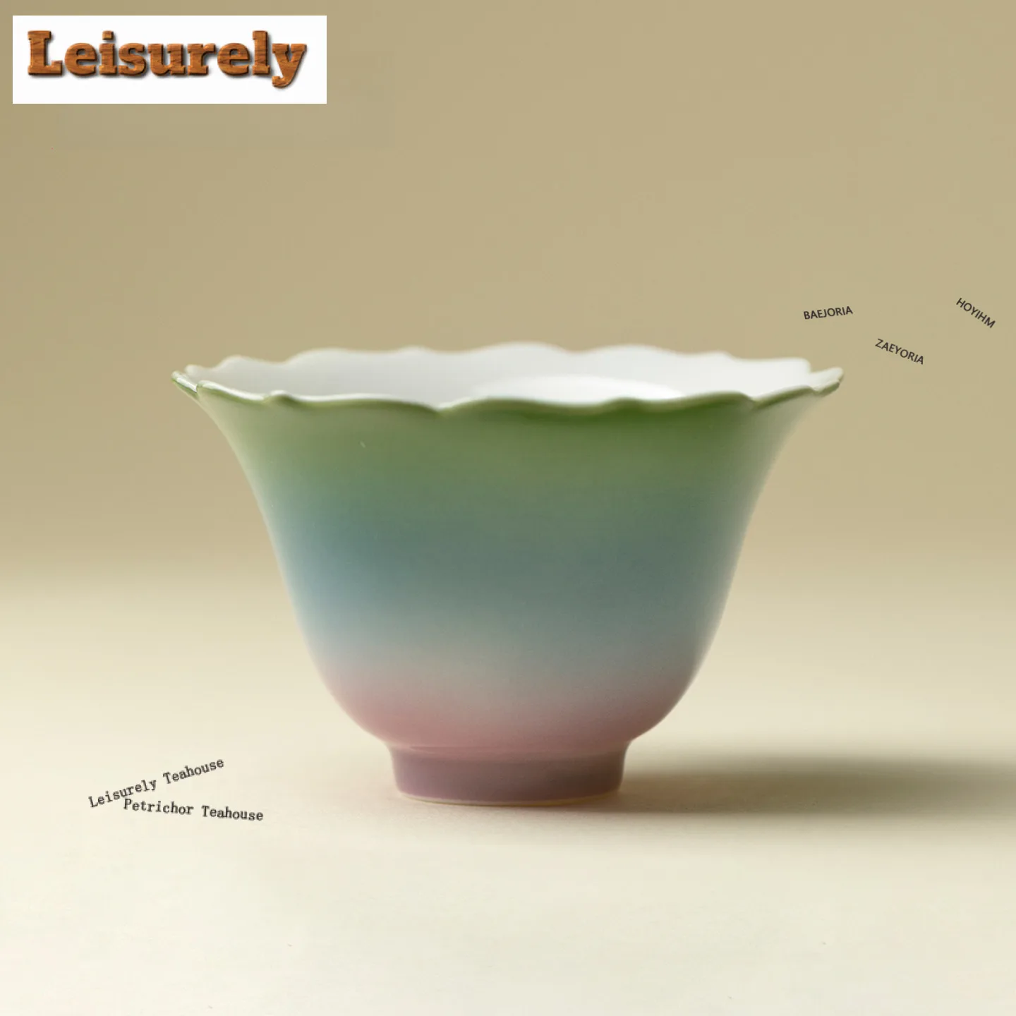 60ml Dream Green Shadow Teacup Antique Tea Bowl Beautiful Tea Cup Tea-tasting Personal Cup Chazhan Master Cups For Tea Craft