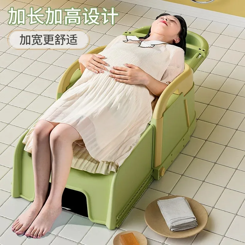 Foldable hair washing recliner household adult adult children shampoo stool bed basin chair pregnant women confinement shampoo a