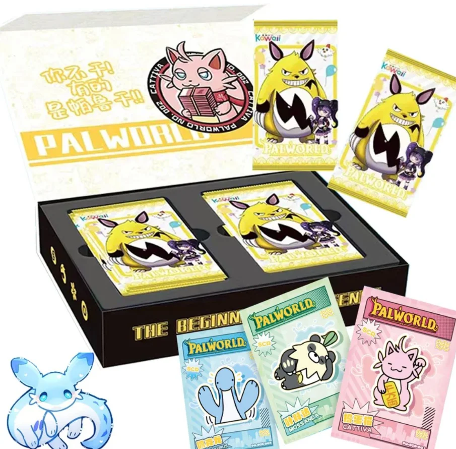 

Оригинальные коллекционные карты Palworld, милая карта слепых коробок, детские игрушки, подарки, редкая коллекционная карта SSP SP из ПВХ HP MR RTC