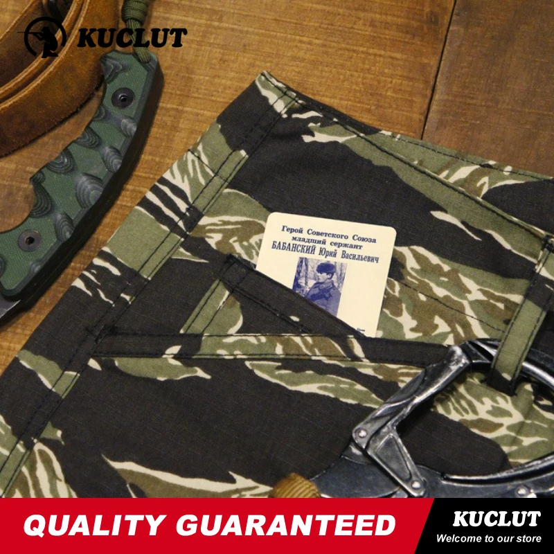 Picture 6: Tactics Camo Man Spring Autumn Pants Multi Pocket Wear-resistant Elastic Breathable Trousers Training Outdoors Camping Pantalons