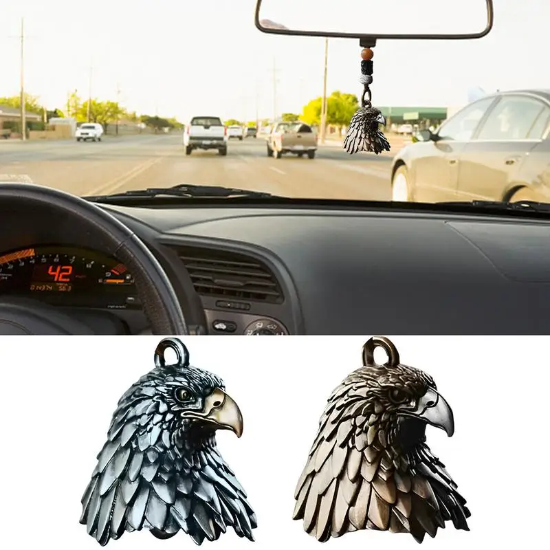 

Classic Retro American Eagles Bell Pendant moto Rock Hip Hop Party Motorcycle Stainless Steel Bell For Men's & FREE Bell Hanger